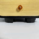 Cassettiera in legno chiaro e nero, 1930 ca.