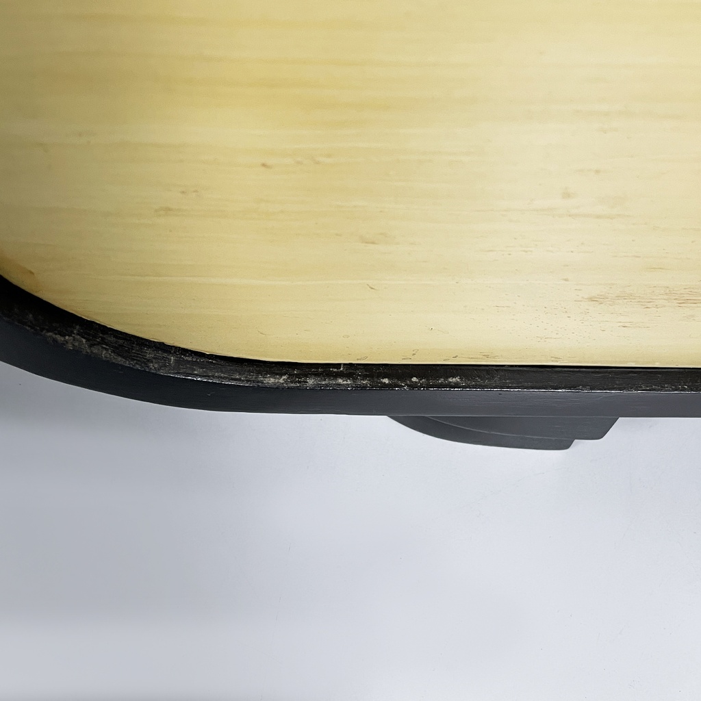 Cassettiera in legno chiaro e nero, 1930 ca.