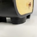 Cassettiera in legno chiaro e nero, 1930 ca.