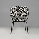 Poltrona in tessuto zebrato, 1970 ca. 