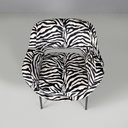 Poltrona in tessuto zebrato, 1970 ca. 