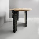 Consolle da parete in marmo rosa e nero, 1980 ca.