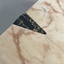 Consolle da parete in marmo rosa e nero, 1980 ca.