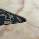 Consolle da parete in marmo rosa e nero, 1980 ca.