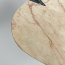 Consolle da parete in marmo rosa e nero, 1980 ca.