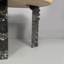 Consolle da parete in marmo rosa e nero, 1980 ca.