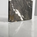 Consolle da parete in marmo rosa e nero, 1980 ca.