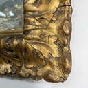 Quadro ad olio con cornice in pastiglia dorata, 1950 ca.