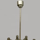 Lampadario in vetro giallo e metallo, 1930 ca.