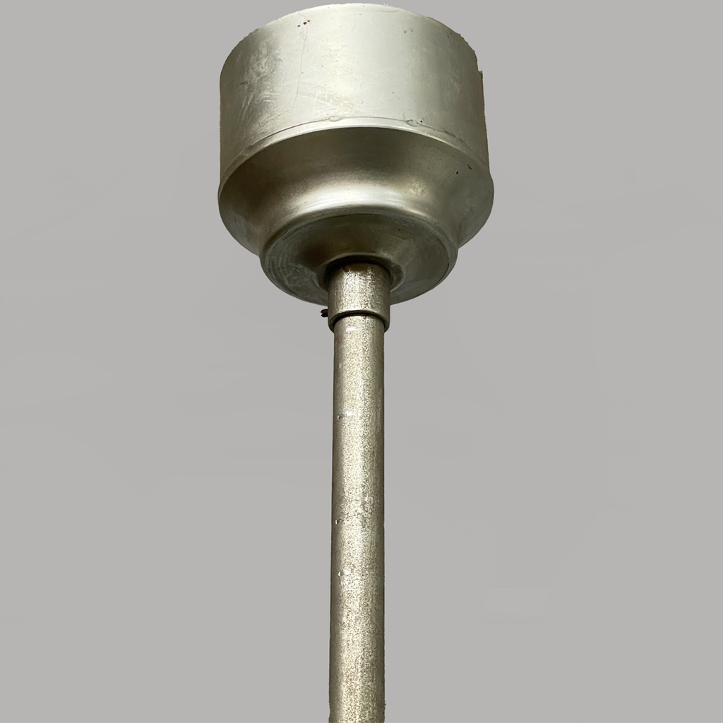 Lampadario in vetro giallo e metallo, 1930 ca.