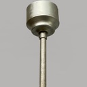 Lampadario in vetro giallo e metallo, 1930 ca.