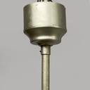 Lampadario in vetro giallo e metallo, 1930 ca.