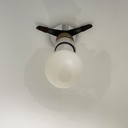 Lampadario in vetro opalino, 1960 ca. 