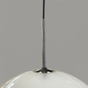 Lampadario in vetro opalino, 1960 ca. 