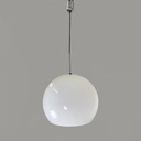 Lampadario in vetro opalino, 1960 ca. 