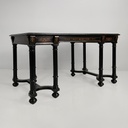 Scrivania in legno intarsiato, metà 1800 ca.