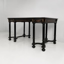 Scrivania in legno intarsiato, metà 1800 ca.