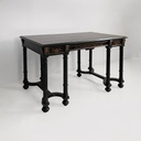Scrivania in legno intarsiato, metà 1800 ca.