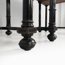 Scrivania in legno intarsiato, metà 1800 ca.