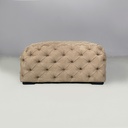 Pouf in camoscio beige, 1990 ca.