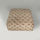 Pouf in camoscio beige, 1990 ca.