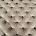 Pouf in camoscio beige, 1990 ca.