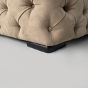 Pouf in camoscio beige, 1990 ca.