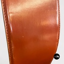 Sedie in pelle marrone e metallo nero, 1980 ca.