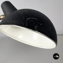 Lampada da tavolo in metallo verniciato nero e oro, 1970 ca.