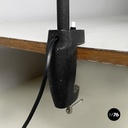 Lampada da tavolo in metallo verniciato nero e oro, 1970 ca.