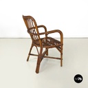 Sedie con braccioli in rattan, 1960 ca.