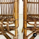 Sedie con braccioli in rattan, 1960 ca.