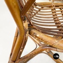 Sedie con braccioli in rattan, 1960 ca.