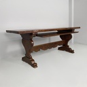 Tavolo da pranzo fratino in legno, 1700 ca.