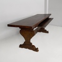 Tavolo da pranzo fratino in legno, 1700 ca.