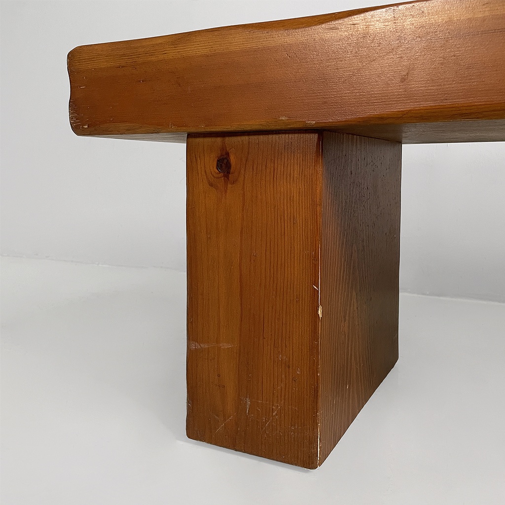 Panca in legno con fioriera, 1970 ca. 