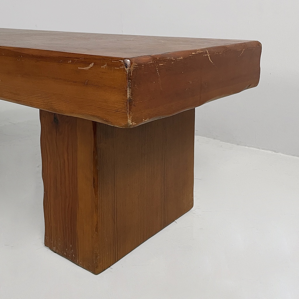 Panca in legno con fioriera, 1970 ca. 