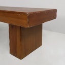 Panca in legno con fioriera, 1970 ca. 