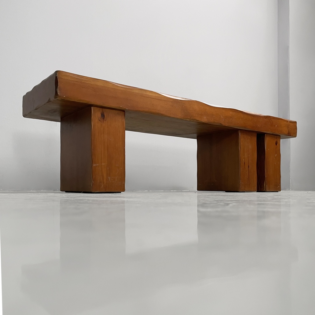 Panca in legno con fioriera, 1970 ca. 