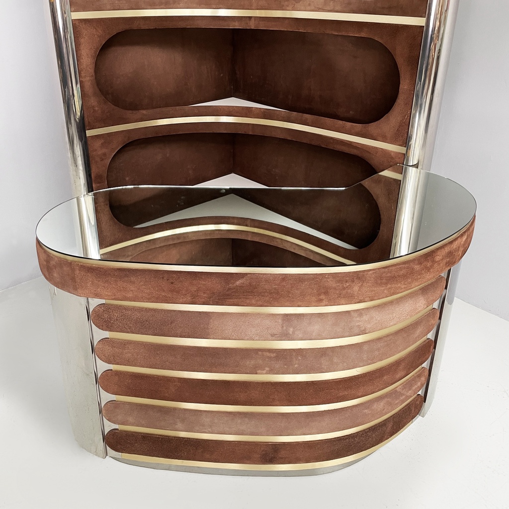 Mobile bar con sgabelli di Willy Rizzo, 1970 ca.
