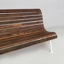 Panchina in legno e ghisa bianca, 1930 ca.