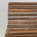 Panchina in legno e ghisa bianca, 1930 ca.