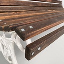 Panchina in legno e ghisa bianca, 1930 ca.