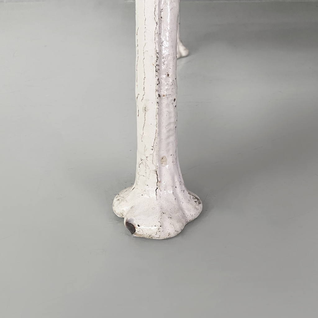 Panchina in legno e ghisa bianca, 1930 ca.