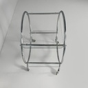 Carrello in vetro e acciaio, 1970 ca. 
