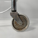 Carrello in vetro e acciaio, 1970 ca. 