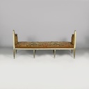 Panca in legno e tessuto, 1800 ca.