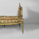 Panca in legno e tessuto, 1800 ca.