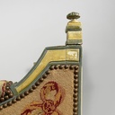 Panca in legno e tessuto, 1800 ca.