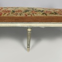 Panca in legno e tessuto, 1800 ca.